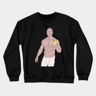 A muscular gray-haired man taking a selfie Crewneck Sweatshirt